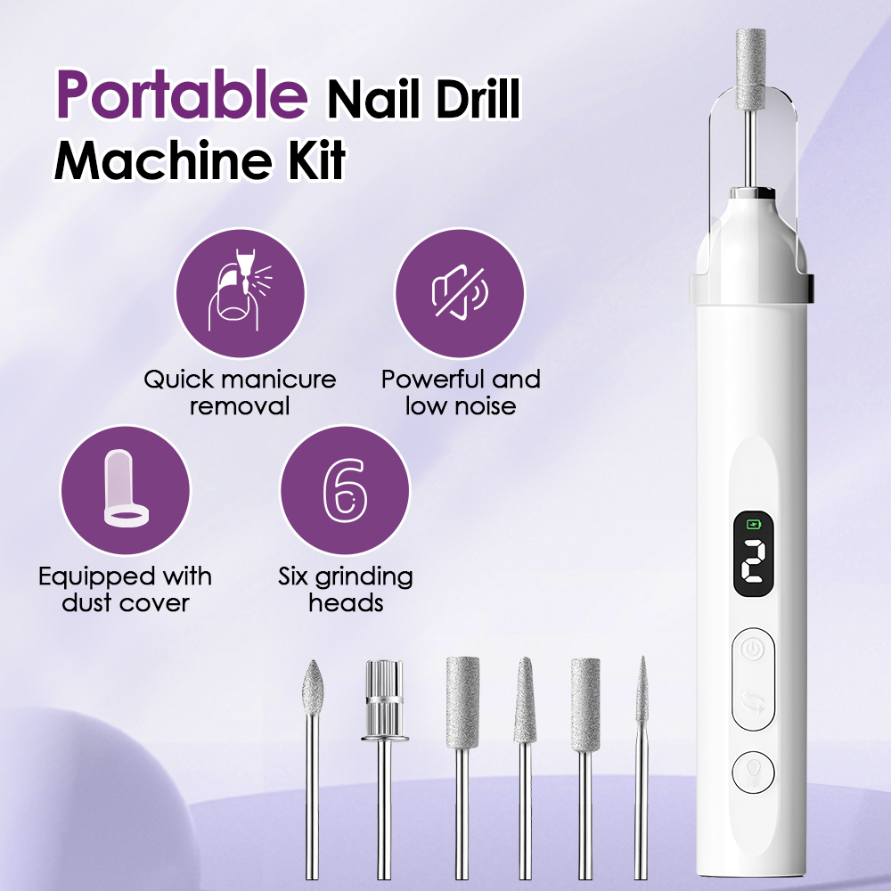 Power Tools Total - Cordless Electric Nail Drill with UV