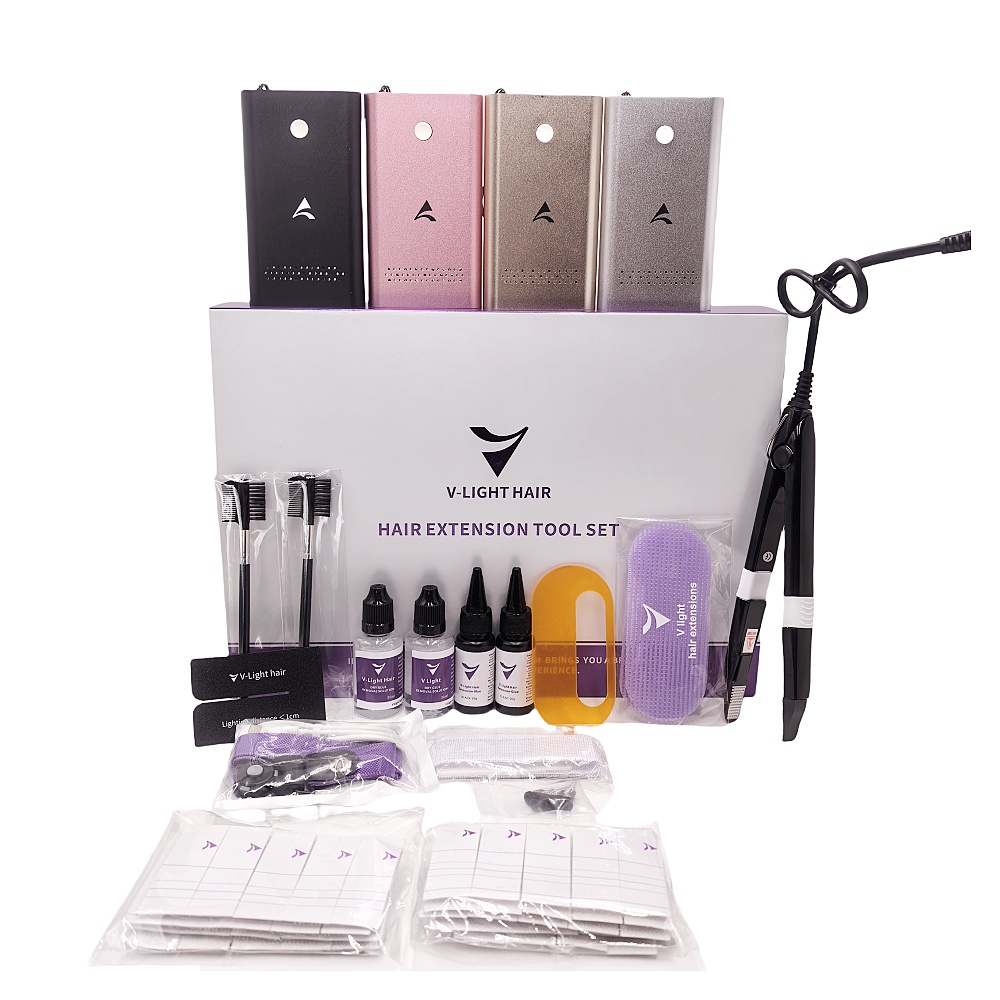 Power Tools Total - V-Light Technology Hair Extension Set with