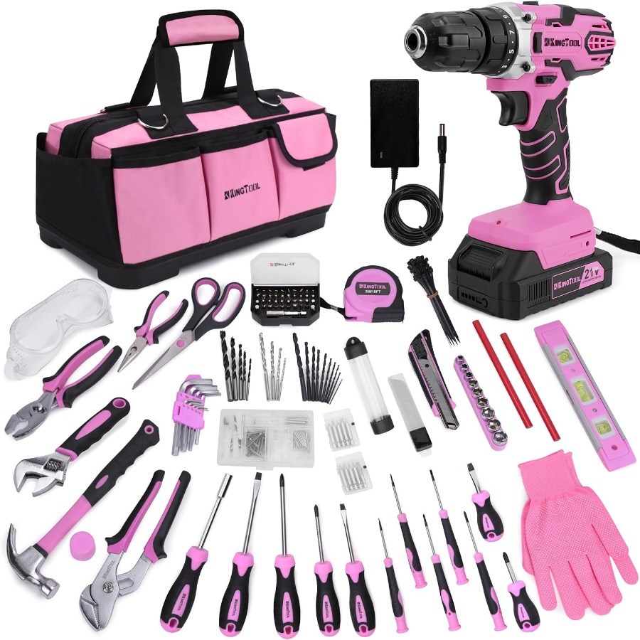 267-Piece Tool Kit Set - Pink  - Power Tools Pink ulasan dan harga