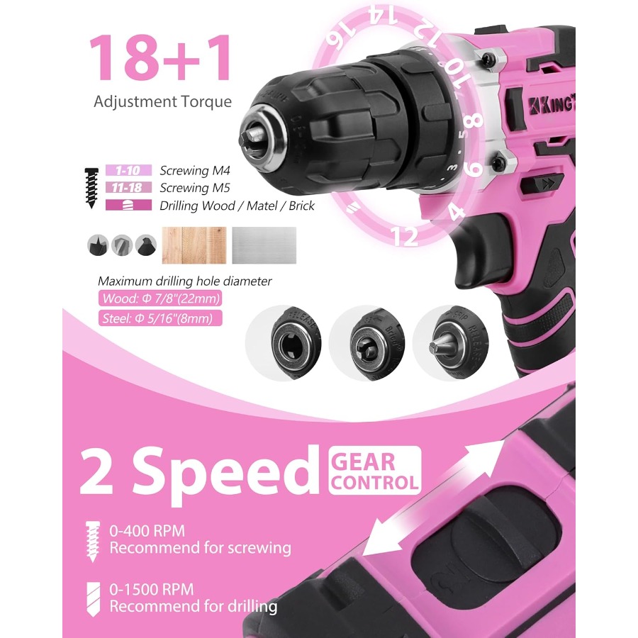 267-Piece Tool Kit Set - Pink  - Power Tools Pink ulasan dan harga