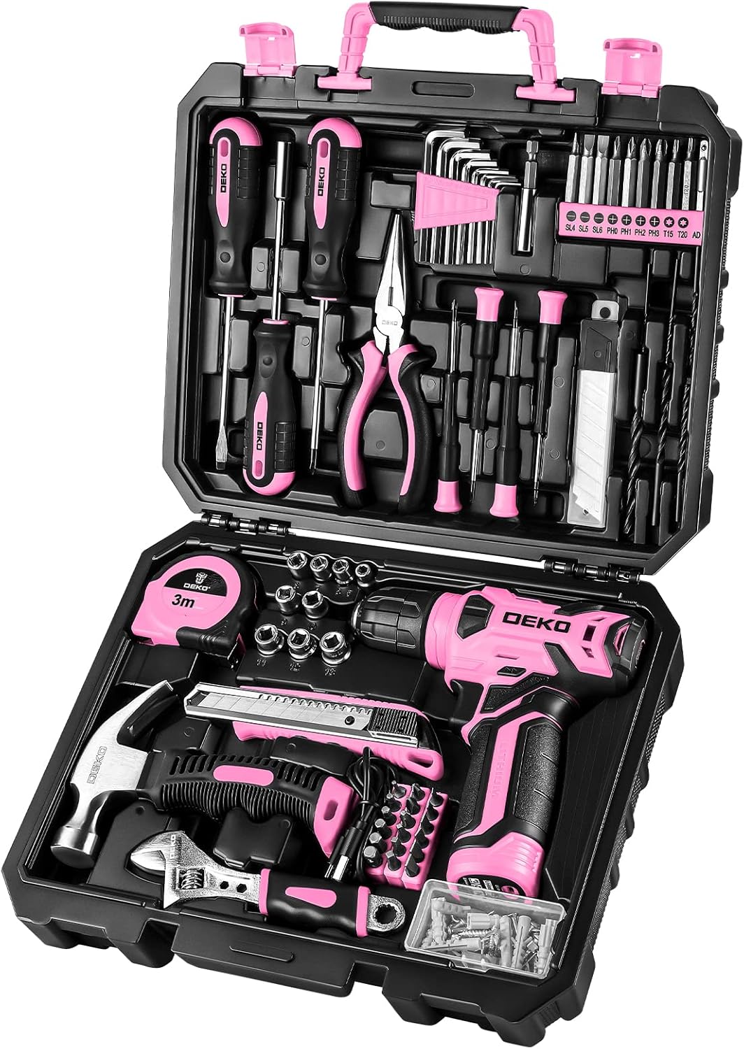 126 Pcs Pink Cordless Drill Se - Power Tools Pink ulasan dan harga