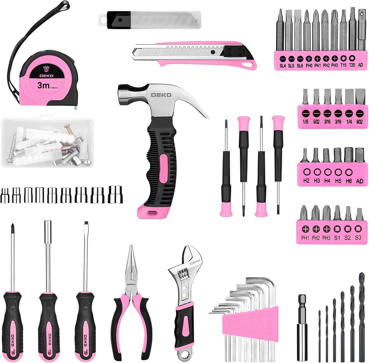 126 Pcs Pink Cordless Drill Se - Power Tools Pink ulasan dan harga
