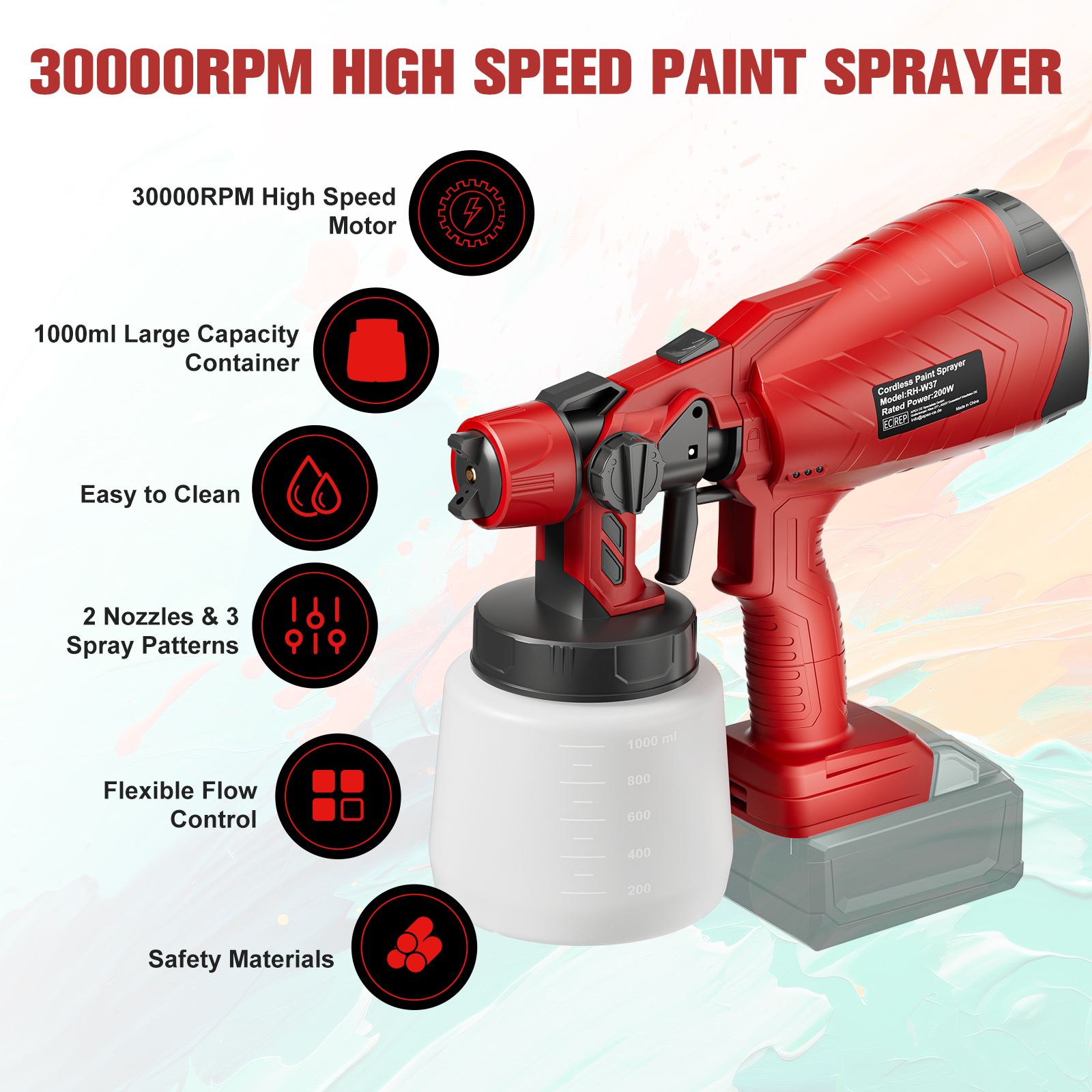 Cordless Electric Spray Gun Fo - Power Tools Windows ulasan dan harga