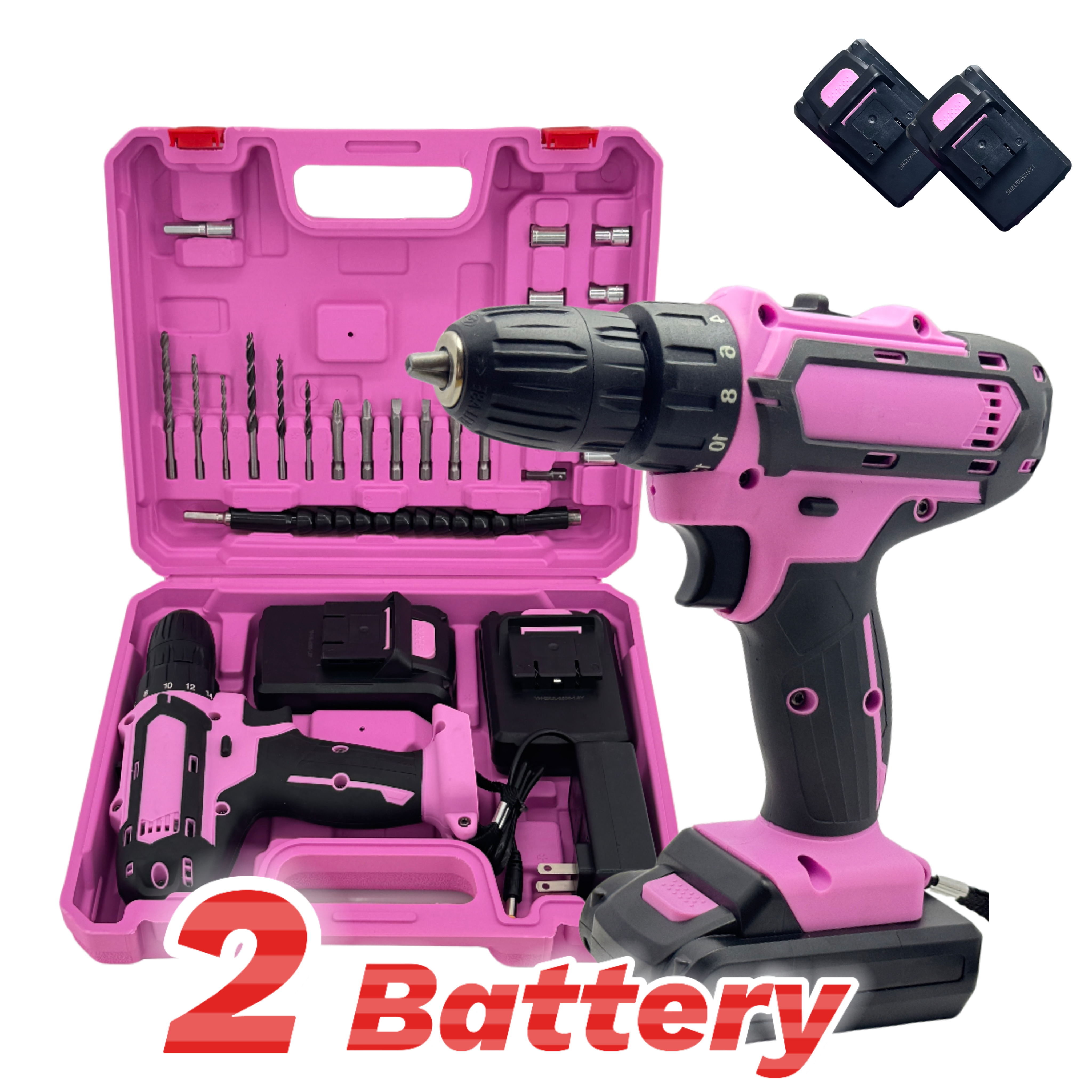 24-Piece Set Brushless Industr - Power Tools Pink ulasan dan harga