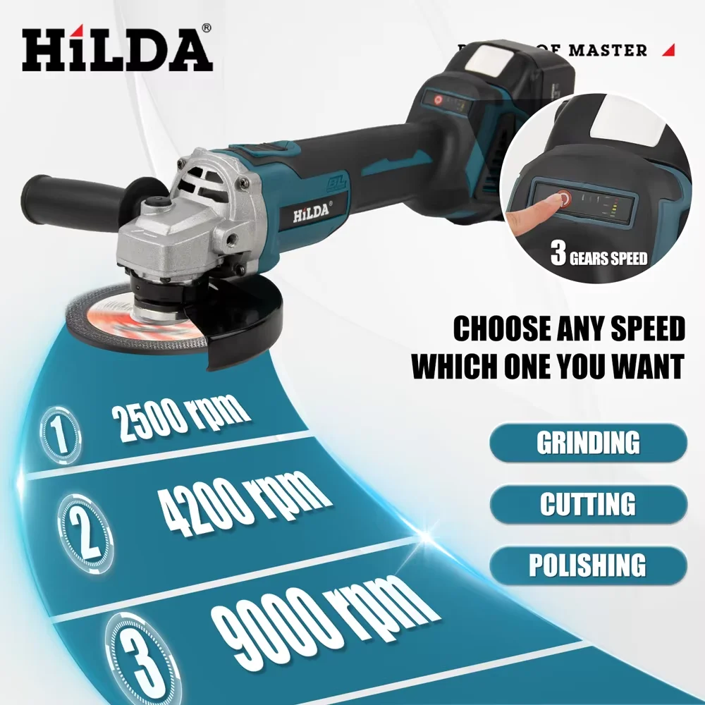 HILDA 21V Brushless Angle Grin - Power Tools Pink ulasan dan harga