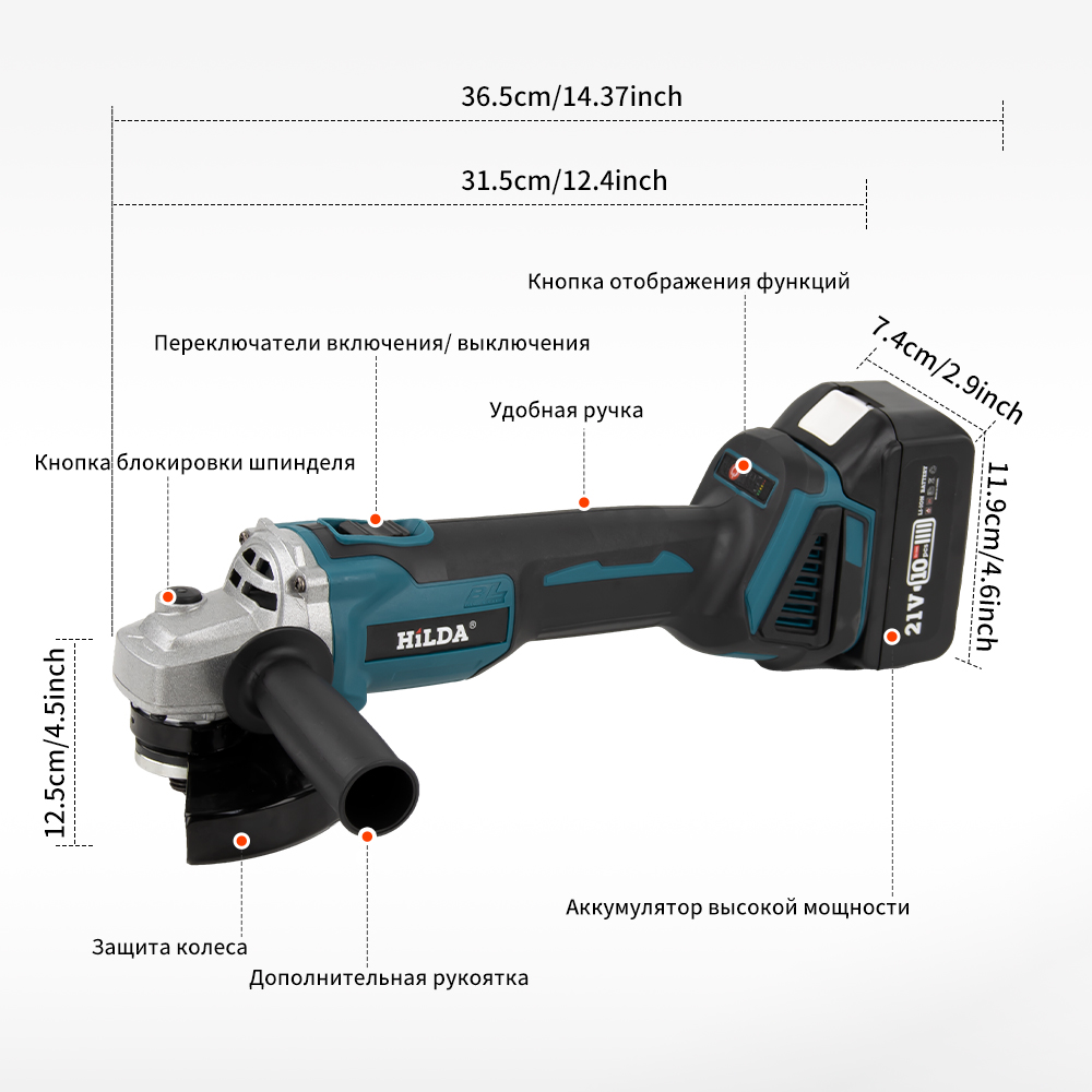 HILDA 21V Brushless Angle Grin - Power Tools Pink ulasan dan harga