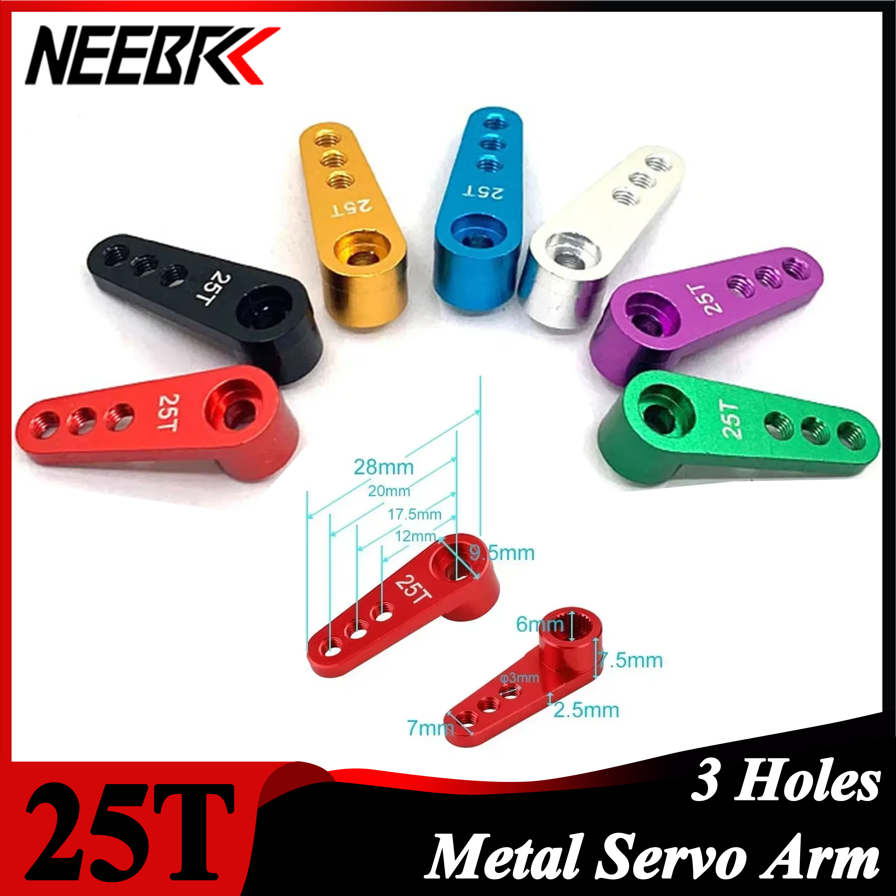 NEEBRC 25T Metal Servo Arm 3 H - Impact Driver Cordless ulasan dan harga