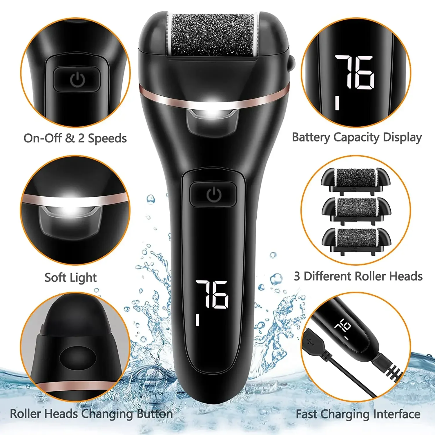 USB Rechargeable Electric Foot - Power Tools Sander ulasan dan harga