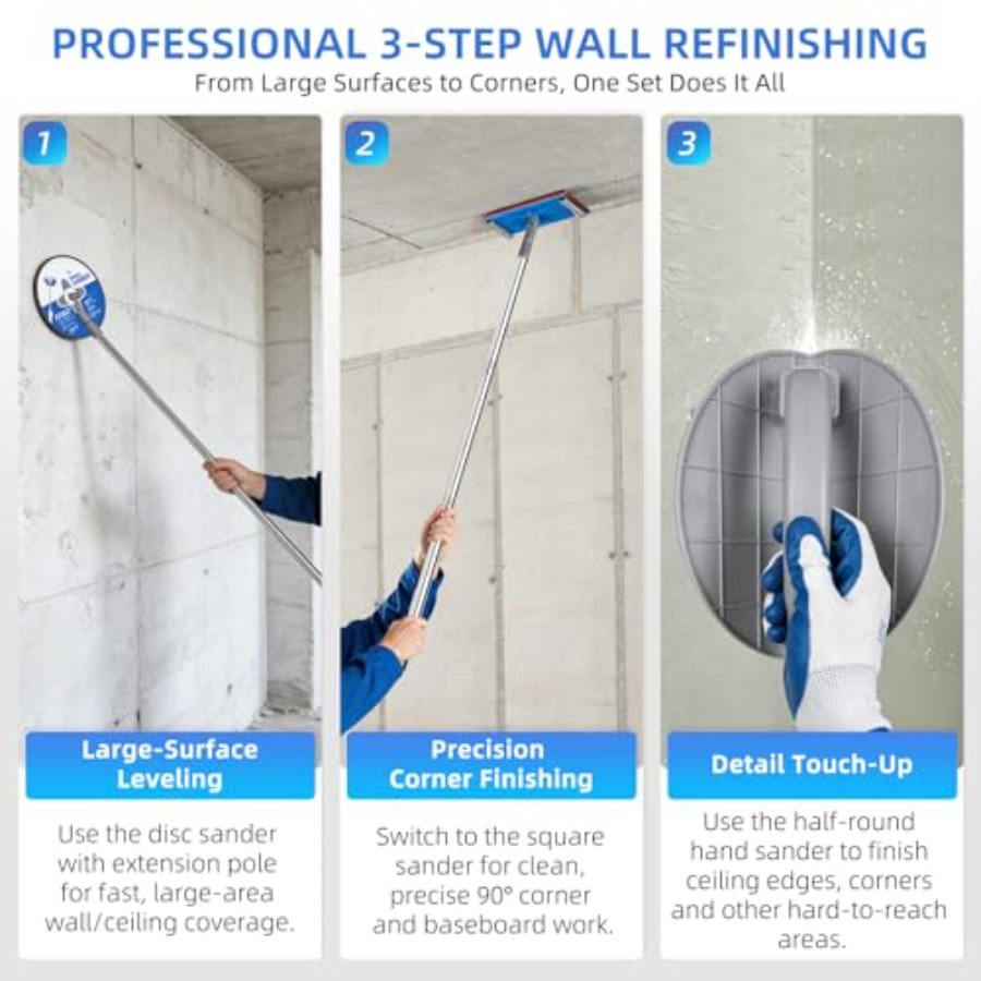 Drywall Pole Sander Kit with H - Detail Sander Corner ulasan dan harga
