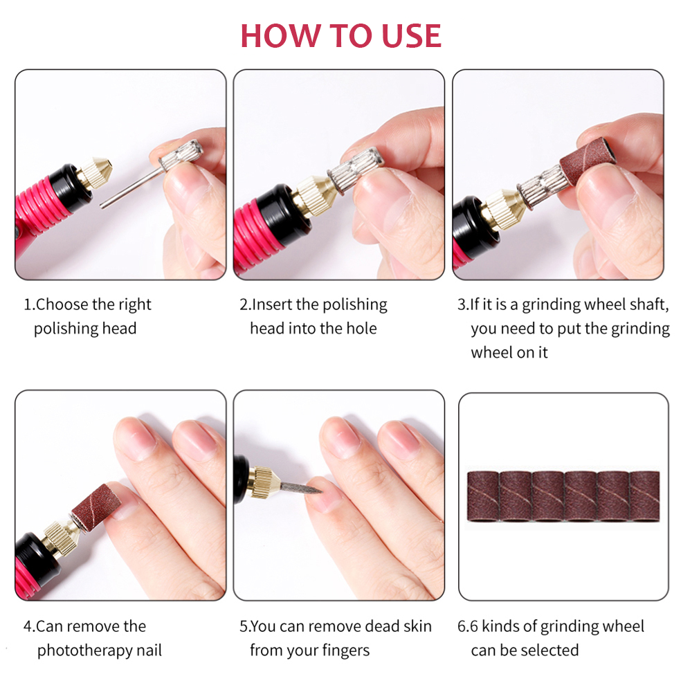 LULAA Portable Electric Nail D - Power Tools Sander ulasan dan harga