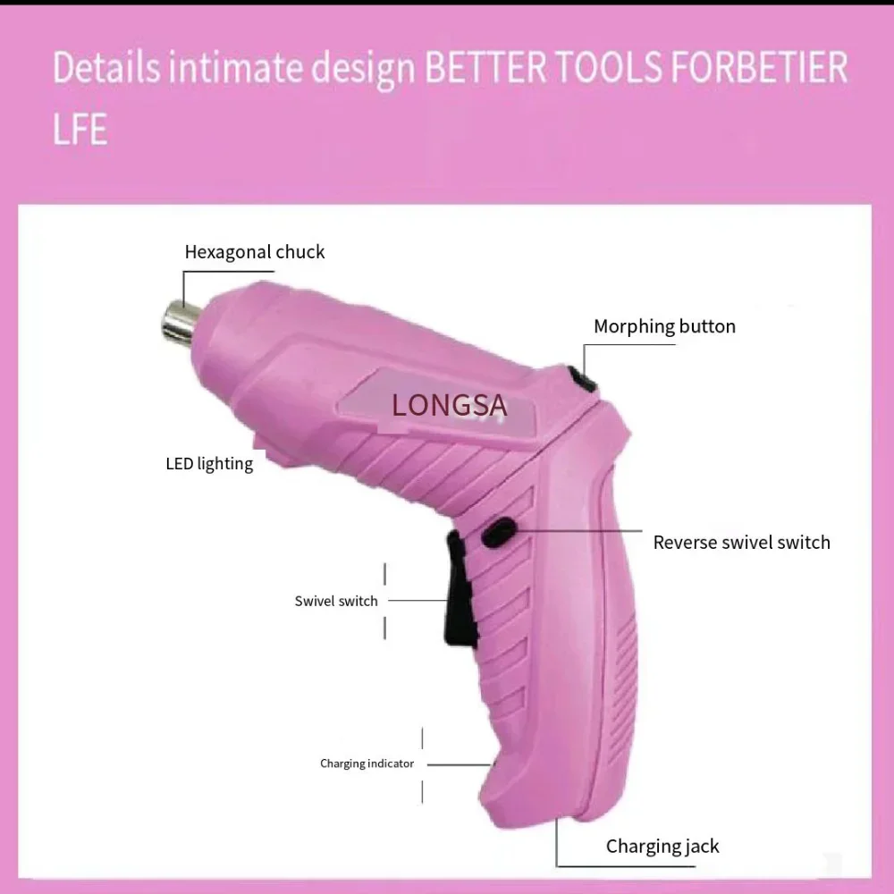 New Full Pink Electric Screwdr - Power Tools Pink ulasan dan harga