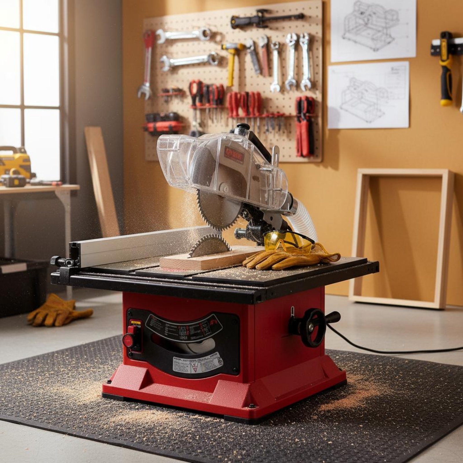 Table Saw Dust Guard Transpare - Power Tools Vacuum ulasan dan harga