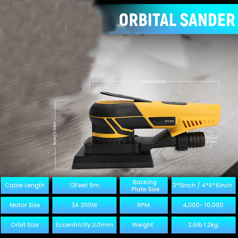 Electric Random Orbital Sander - Detail Sander Corner ulasan dan harga