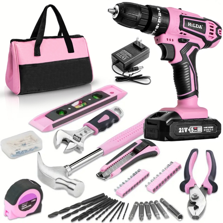 HILDA 21V Pink Drill Electric  - Power Tools Pink ulasan dan harga
